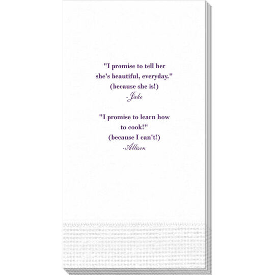 Your Personalized Text Guest Towels